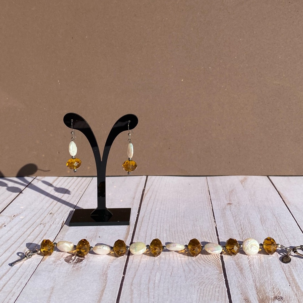 Drop Earrings and Bracelet Set